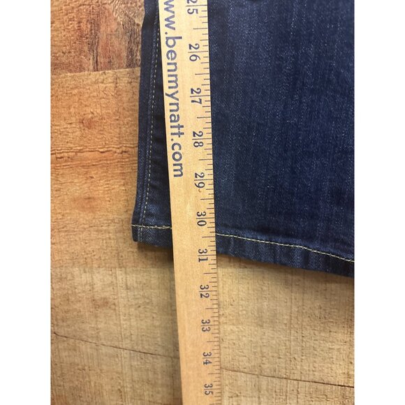 Levis 505 Mens Straight Leg Jeans Size 36X32 Dark Wash Denim - Picture 2 of 7